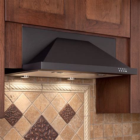 black stainless steel under the cabinet range hood|black stainless stove vent hoods.